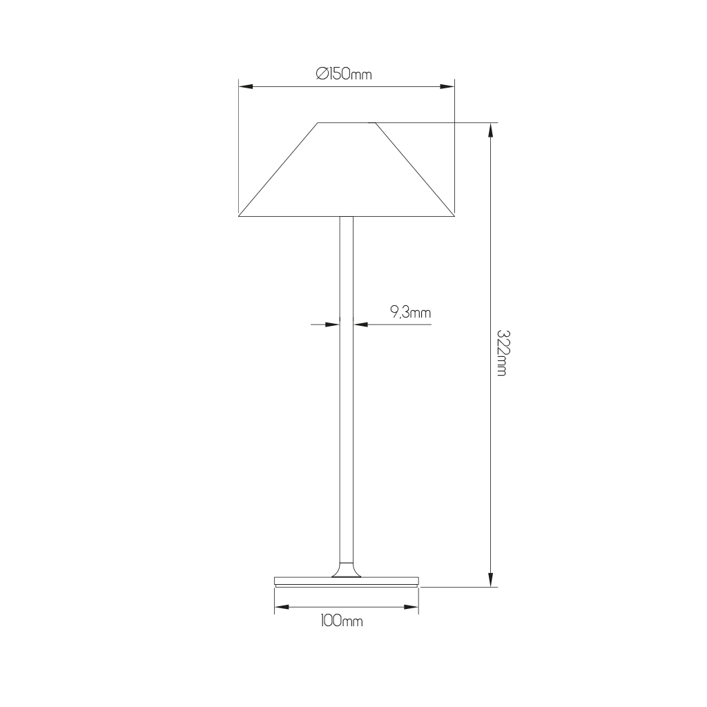 QUTE LED tafellamp 3W 320Lm IP54, herlaadbaar, batterij incl, brons - 3