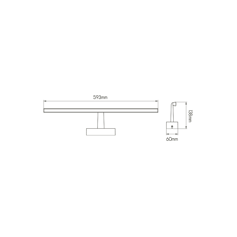 AMUR LED 12Watt 840Lm 3000K IP23 ZWART - 2