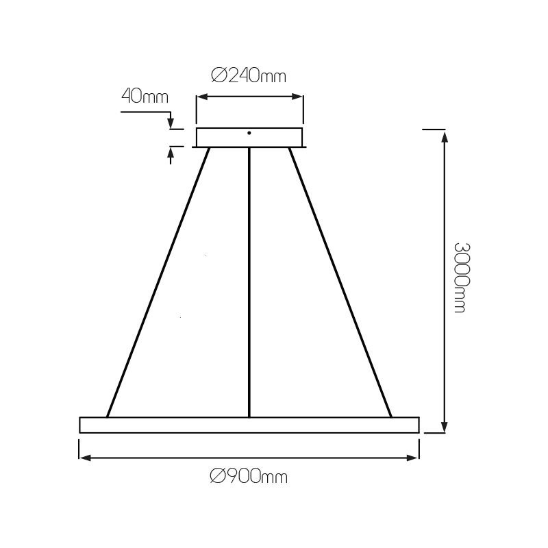 GURI LED pendel ø90cm 76W 3000K wit dimbaar - 2