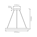 GURI LED pendel ø90cm 76W 3000K wit dimbaar - 2