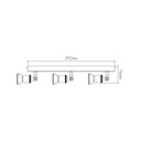 STUGA square 3xGU10 glazen dimbare 5W LED incl. - 2
