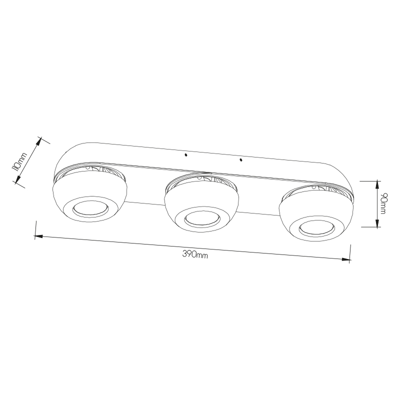 OLEO plafonier dimbaar 3x7W LED 3000K wit - 2