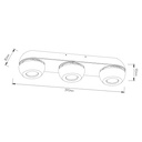 OLEO plafonier dimbaar 3x7W LED 3000K wit - 2