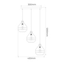 JOTI pendel 3x E27 zwart + koper_3403139 - 2