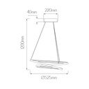 BOA LED Pendel 47W SMD LED 3000K dimbaar ø525mm wit - 2