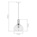 RAGA 1x E27 pendel zwart+koper Ø23,5cm - 2