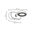 NOOMI Spot dimbaar 1x7W 3000K satin wit - 2