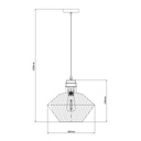 SHURU 1x E27 pendel zwart + koper Ø40cm - 2