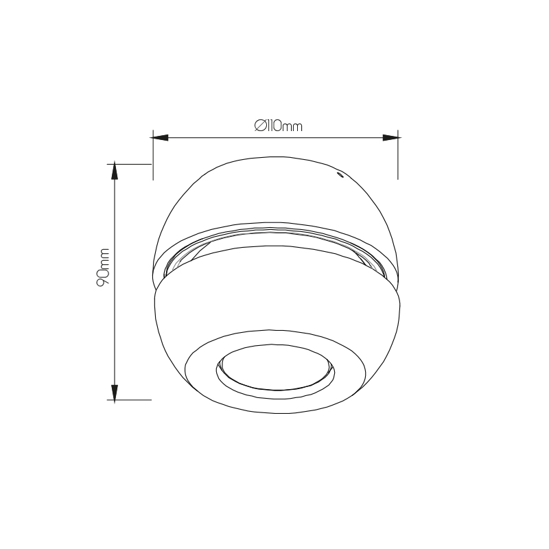 OLEO plafonier dimbaar 1x7W LED 3000K wit - 3