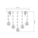 KRISTO SQ plaf. Chroom/cristal 4xG9 2,5W dim LED  incl - 2