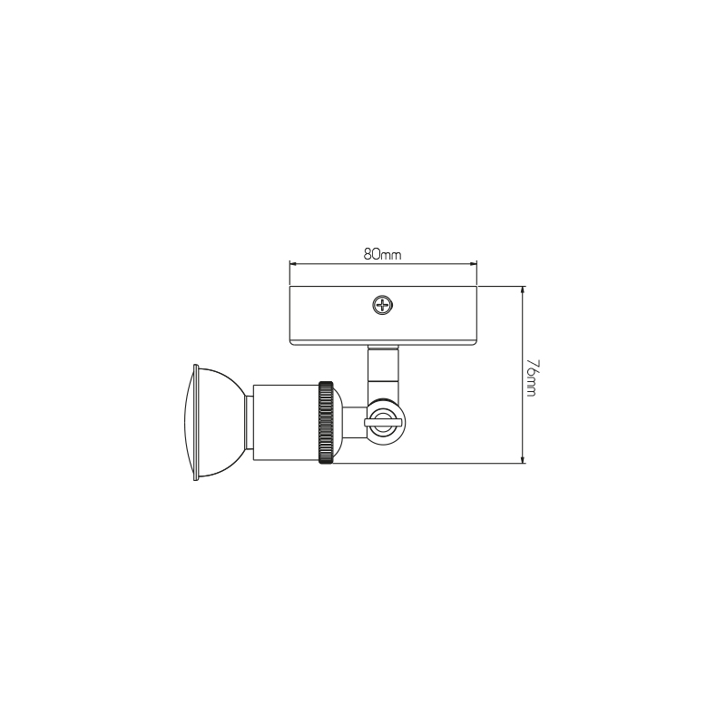 STUGA square 1xGU10 glazen dimbare 5W LED incl. - 2