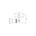 STUGA square 1xGU10 glazen dimbare 5W LED incl. - 2