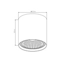 BOX-1L rond wit incl. AR111 12,4W 2700K - 2