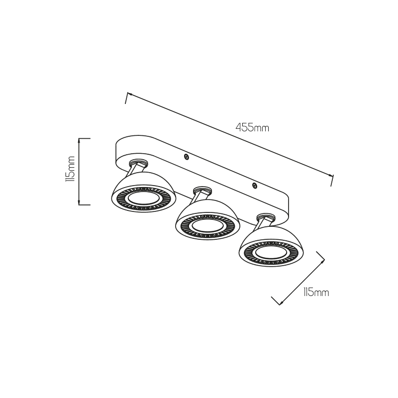 NOOMI Spot dimbaar 3x7W 3000K satin wit - 2