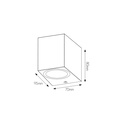 FLUX SQ wl 81mm GU10 (excl) max 35Watt IP54 zwart - 2