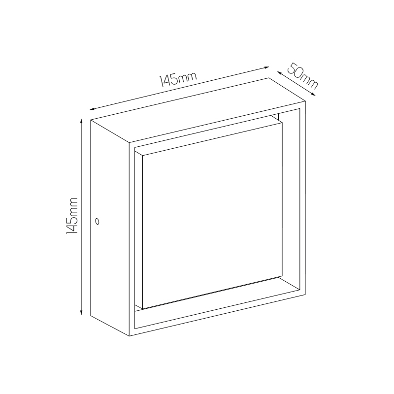 LIBRA plafond lamp 10W 3000K IP54 zwart - 2