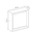 LIBRA plafond lamp 10W 3000K IP54 zwart - 2
