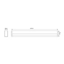 BANY wandlicht 12W LED 2700K IP44  600mm - 2