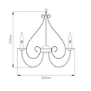MARQUIS luster 3x E14 antiek zwart - 2