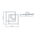 NORI LED 56W 3000K wit 675x615x60 dimbaar - 2