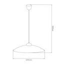 SIRI pendant lamp E27 1x60W Chroom + Wit glas - 2