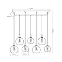 OSIRA Pendel E27 7L Zwart, helder glas 3x Ø200mm, 4x Ø250mm - 2