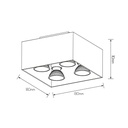 KUBO wit 4x 5W LED GU10 dimbaar incl. - 2