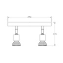 RUNE 2L GU10 LED 4,3W dim incl. zwart - 2