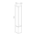 TUVA 2 paal 650mm 9 Watt LED 3000K IP65 zwart - 2