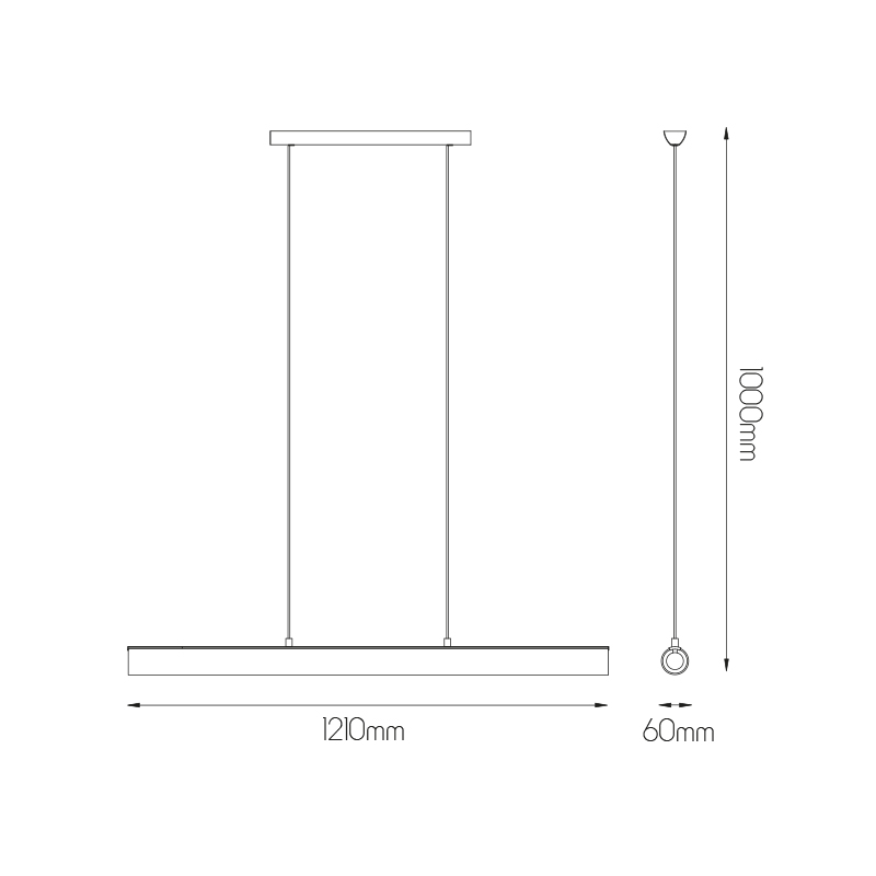 MUXAR LED pendel 20W dimbaar zwart - 2