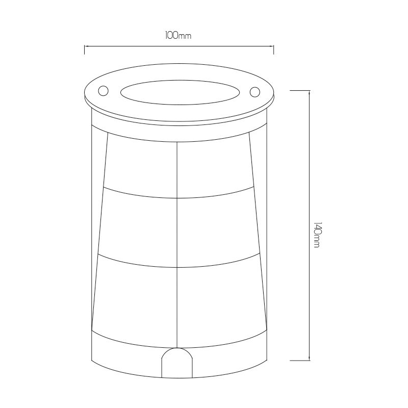 FURI vloerspot 7W COB Led 3000K 560lm IP67 - 2