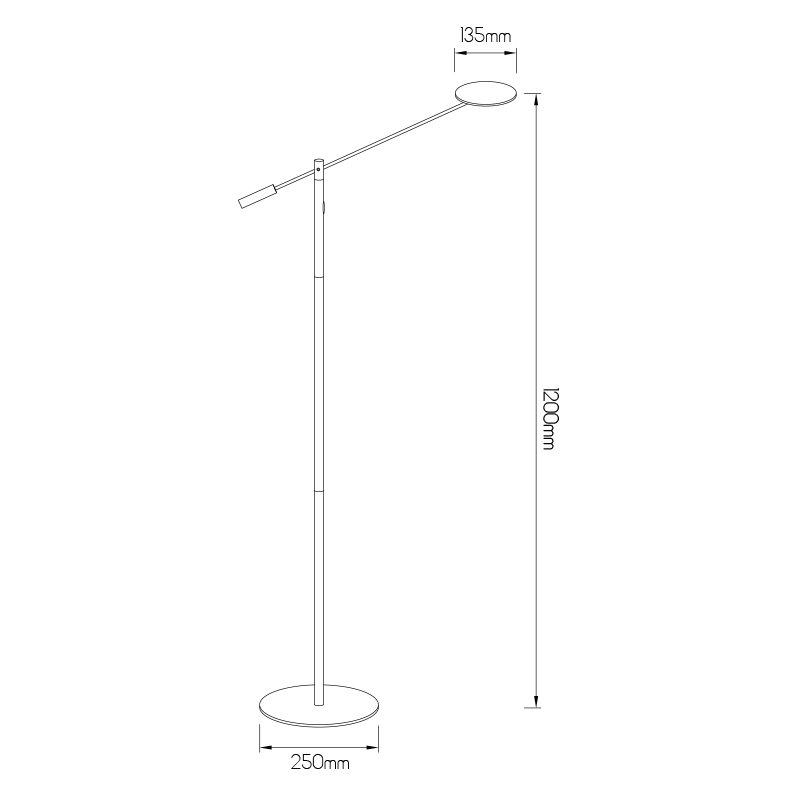 SIRANNA Vloerlamp LED 7,5W Dimbaar + CCT 2200K -> 4500K - 2