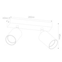 TABOO 2L GU10 (excl) zwart + geborsteld staal, spot - 2