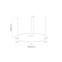 ISE Pendel 15x GU10 excl Ø1000mm geborsteld goud + zwart - 2