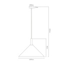 KOTO 1xE27 Pendel Ø395mm zwart / zwart / wit - 2