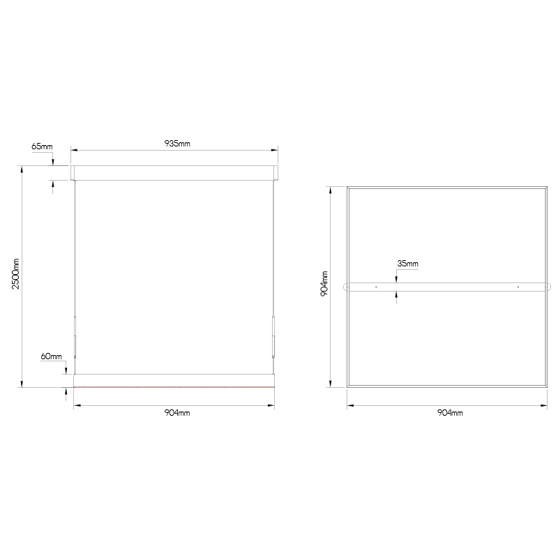 PURE LED pendel vierkant 90x90 42W zwart - 2
