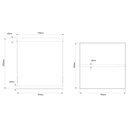PURE LED pendel vierkant 90x90 42W zwart - 2