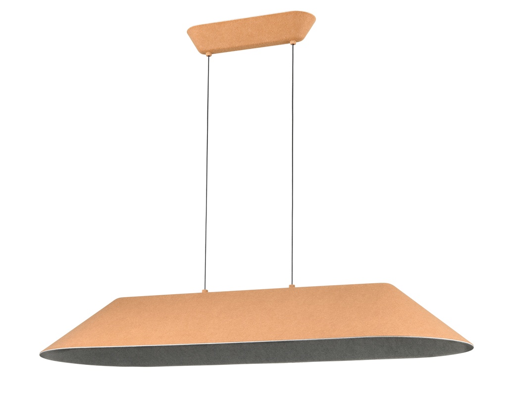 FONIC 23W LED Pendel 1090x401mm dimbaar vilt licht bruin / grijs - 2