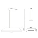 FONIC 23W LED Pendel 1090x401mm dimbaar vilt licht bruin / grijs - 3