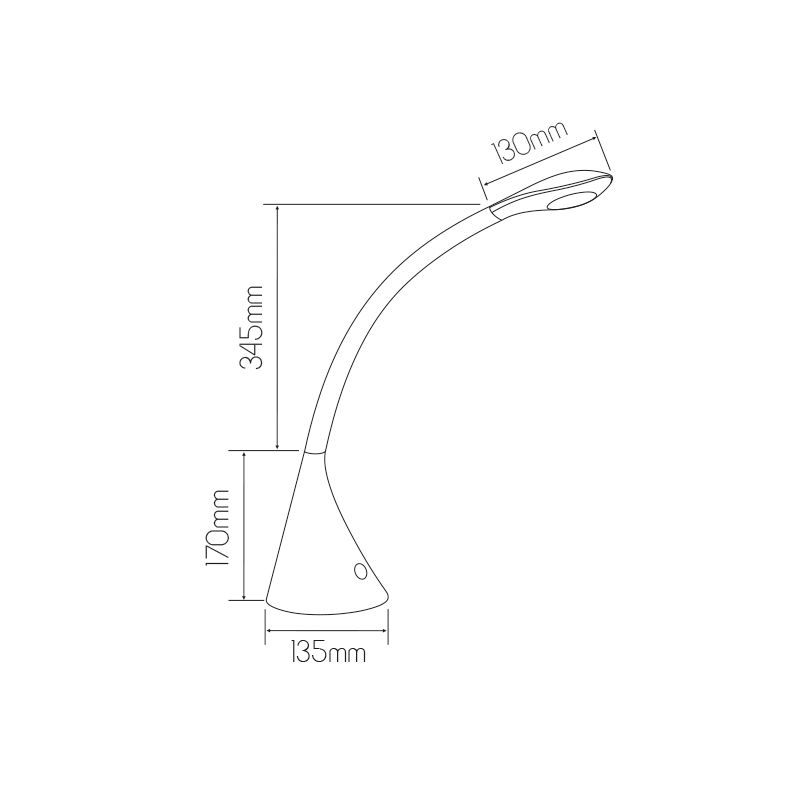 BURON Bureaulamp zwart power LED SMD 4,5W/400lm - 2