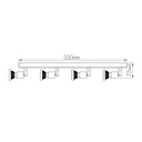 ROBUS 4L bar GU10 LED 5W dim incl. zwart / brons - 2