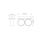 NIC-NAC WANDLICHT 2XG9/2,5W LED      AN.ALU - 2