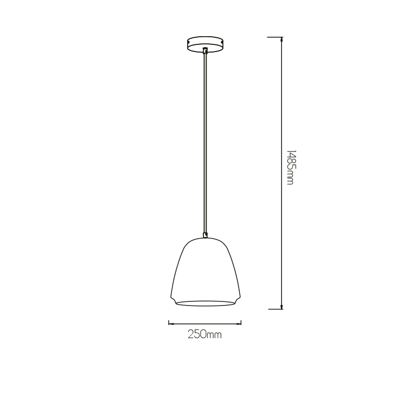 BOBAN pendel Ø25 E27 satin nickel/wit - 3