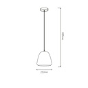 BOBAN pendel Ø25 E27 satin nickel/wit - 3