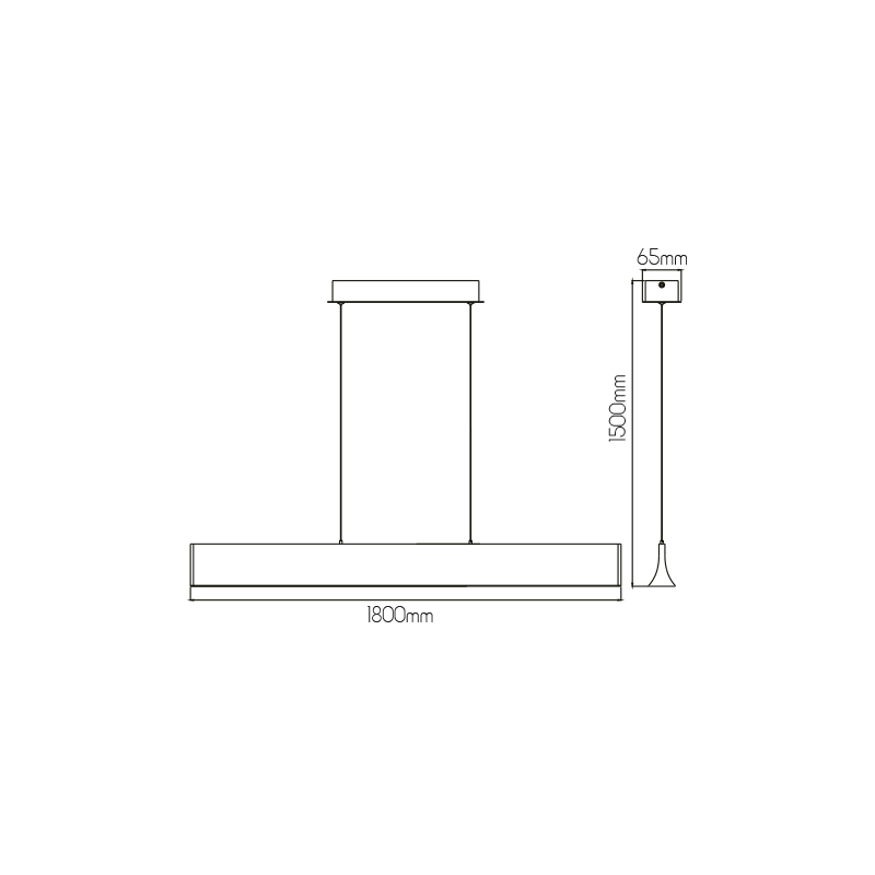 AKARI LED 36Watt 1600Lm Pendel 3000K wit - 2