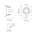 ZOOM I inbouwspot ALU 1x 5W LED GU10 dimbaar incl. - 2