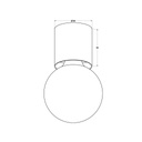 BABU Plafondlicht geborsteld staal 1x E27 excl (Ø80x84) - 2