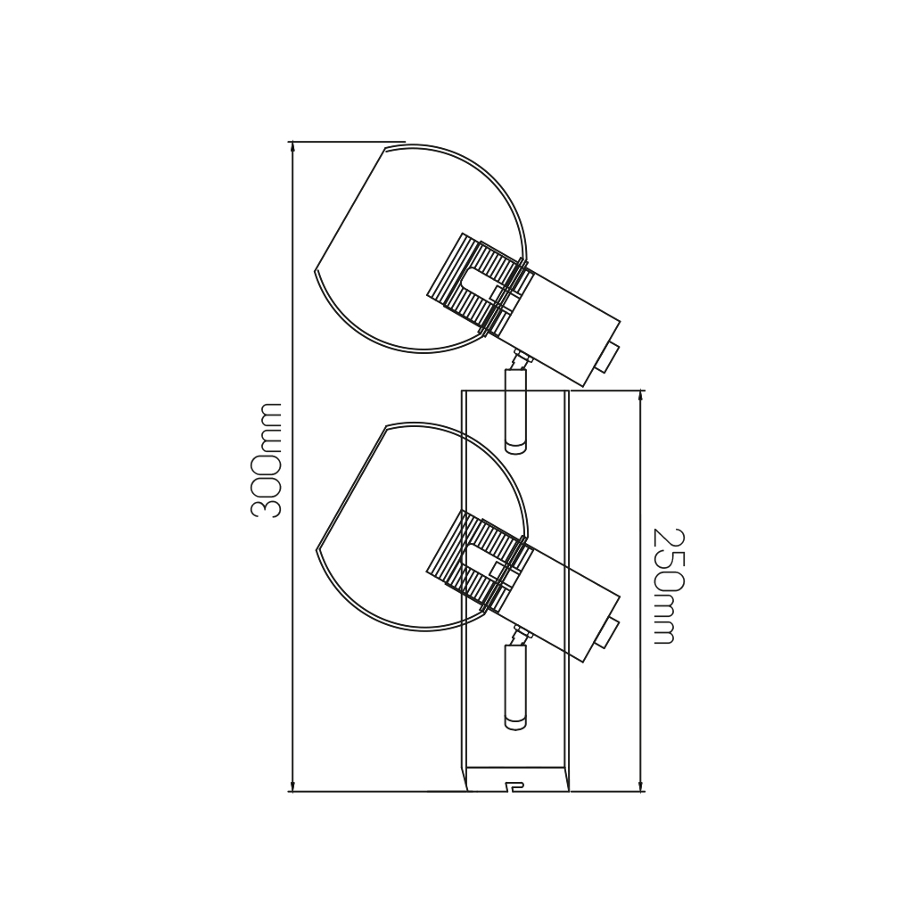 OSIRA Wand licht 2x E14 amber glas - 2