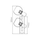 OSIRA Wand licht 2x E14 amber glas - 2