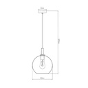 OSIRA Pendel E27 Zwart, helder glas Ø250mm - 2